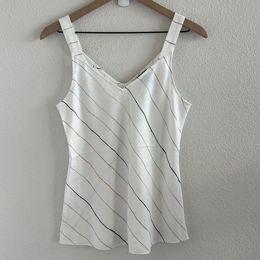 NIC + ZOE Striped Tank Contemporary Preppy Casual XS